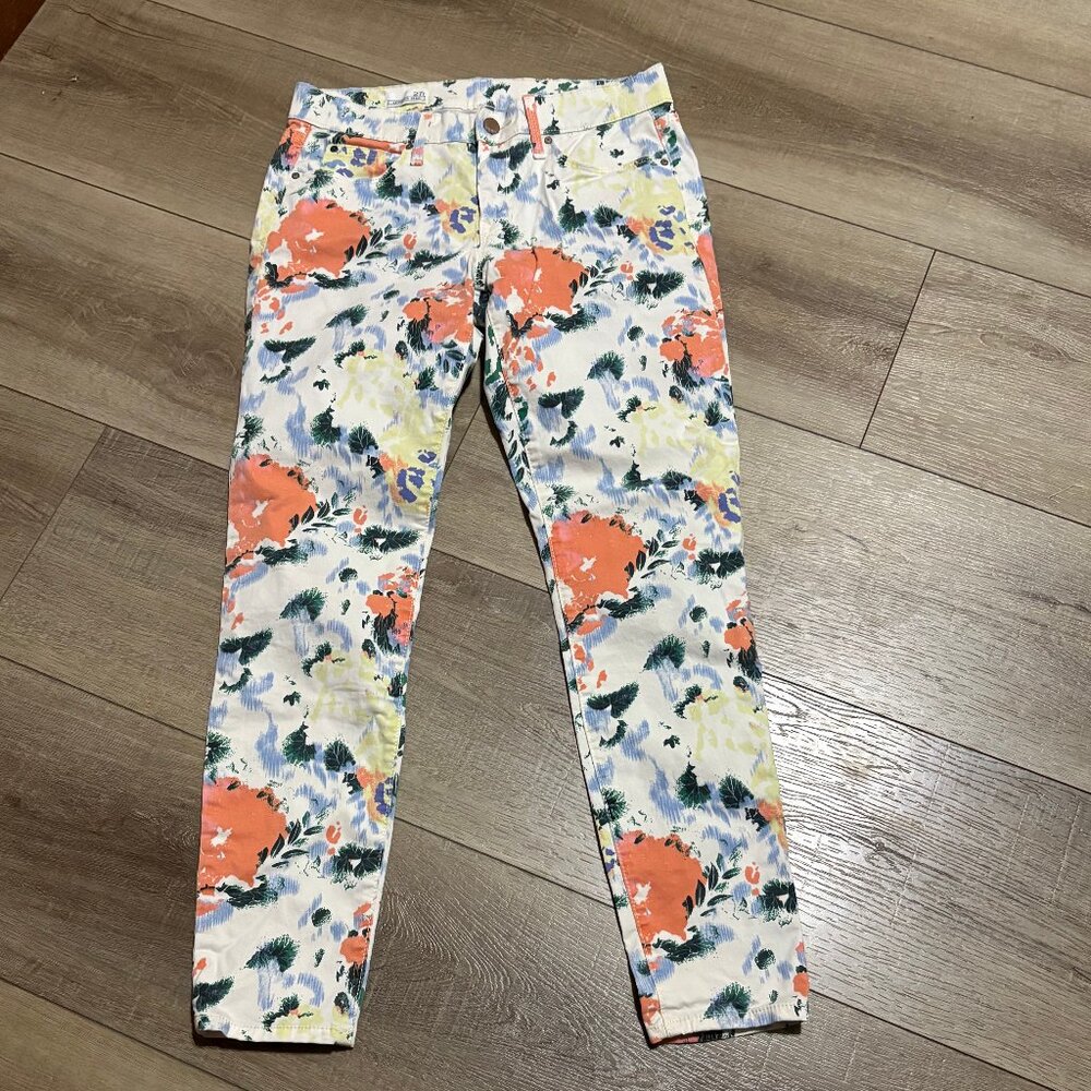GAP Floral Skinny Jeans Size 27